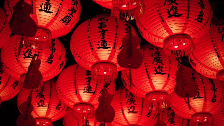 Des lanternes rouges chinoises